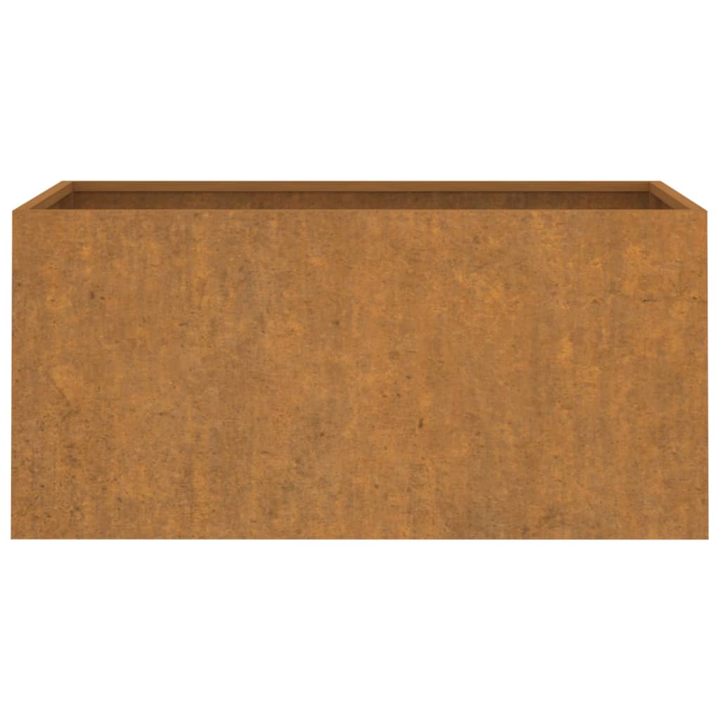 Vaso/floreira 62x30x29 cm aço corten