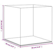 Cargar imagen en el visor de la galería, Caixa de exposição 30x30x30 cm acrílico transparente

