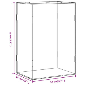 Caixa de exposição 17x12x25 cm acrílico transparente