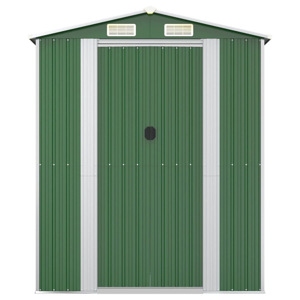 Abrigo de jardim 192x274x223 cm aço galvanizado verde