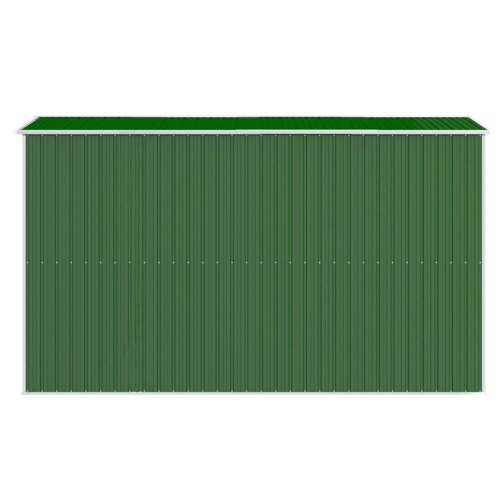 Abrigo de jardim 192x357x223 cm aço galvanizado verde