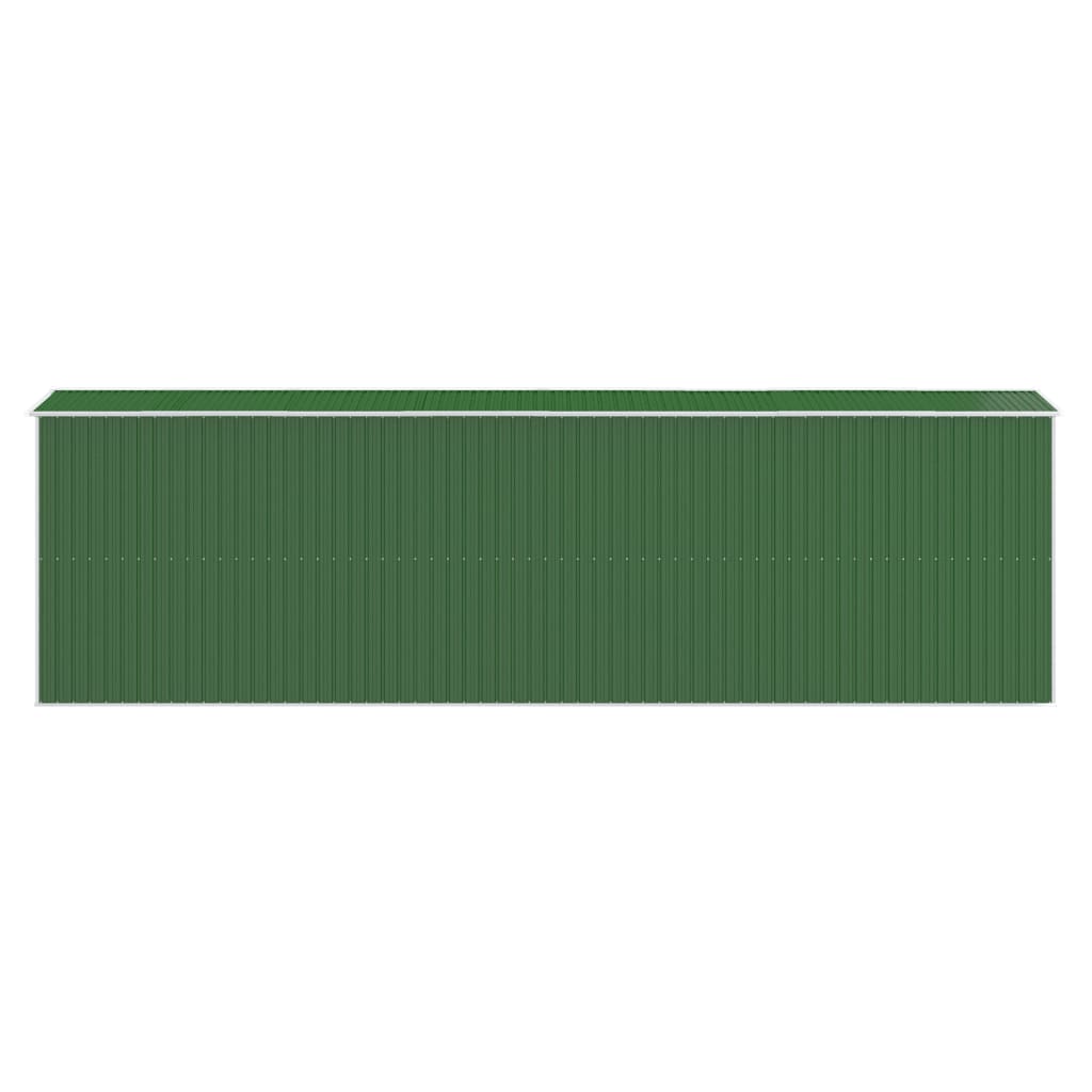 Abrigo de jardim 192x606x223 cm aço galvanizado verde