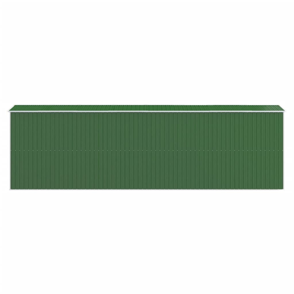 Abrigo de jardim 192x689x223 cm aço galvanizado verde