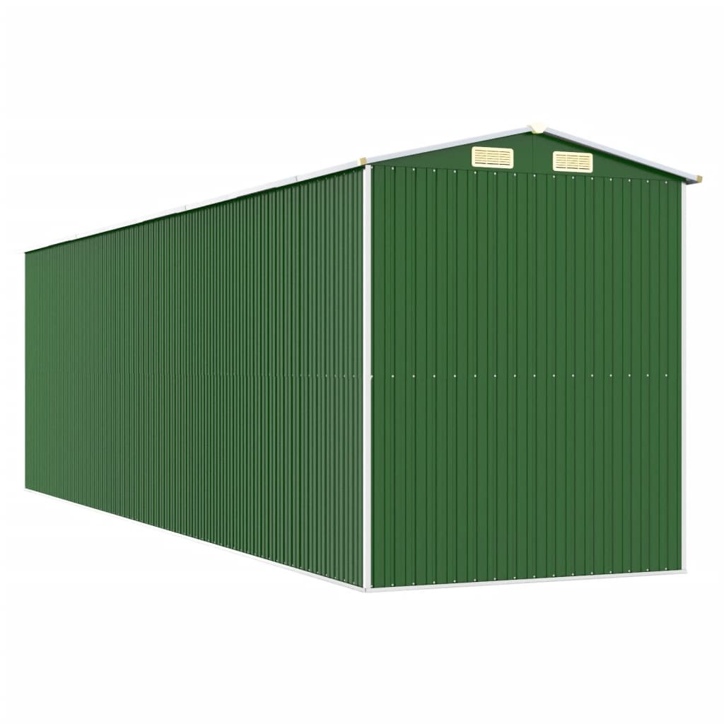 Abrigo de jardim 192x689x223 cm aço galvanizado verde