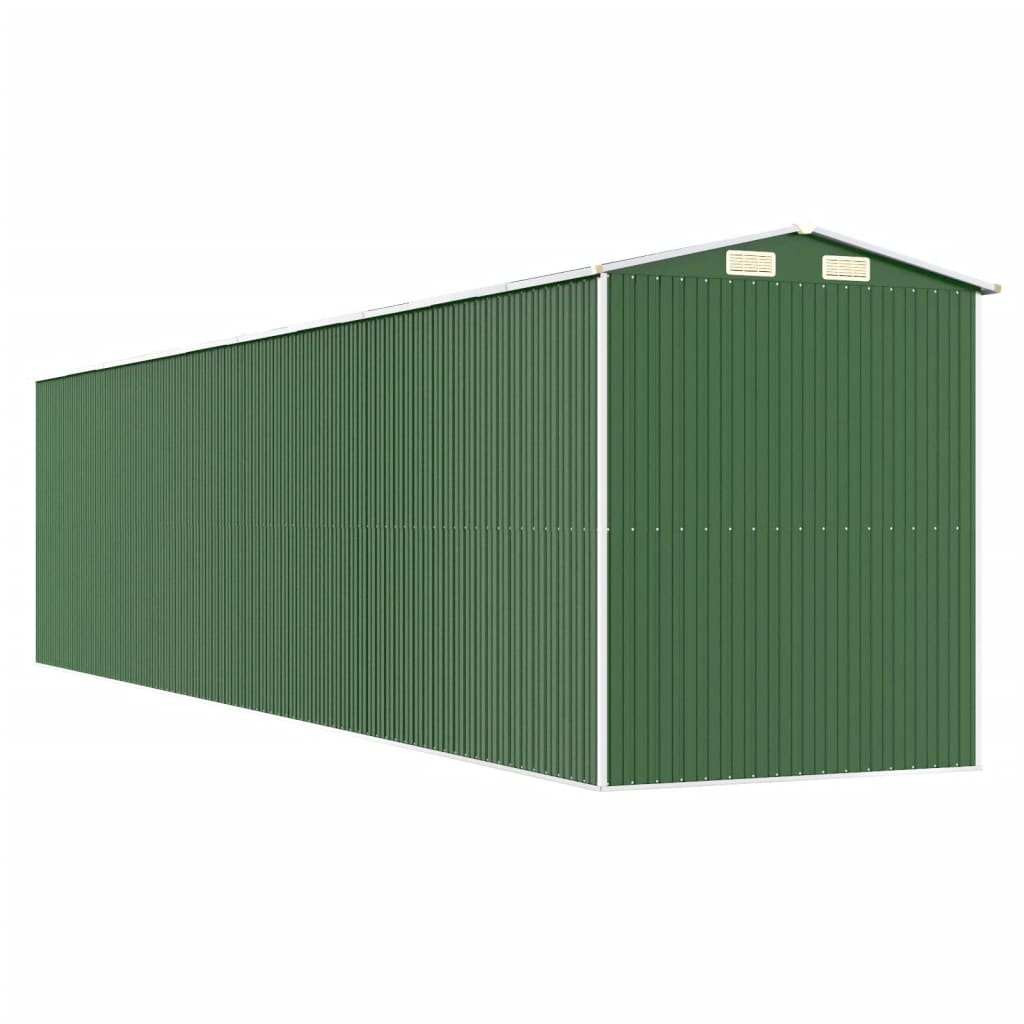 Abrigo de jardim 192x855x223 cm aço galvanizado verde