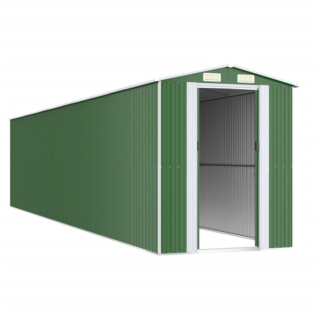 Abrigo de jardim 192x938x223 cm aço galvanizado verde