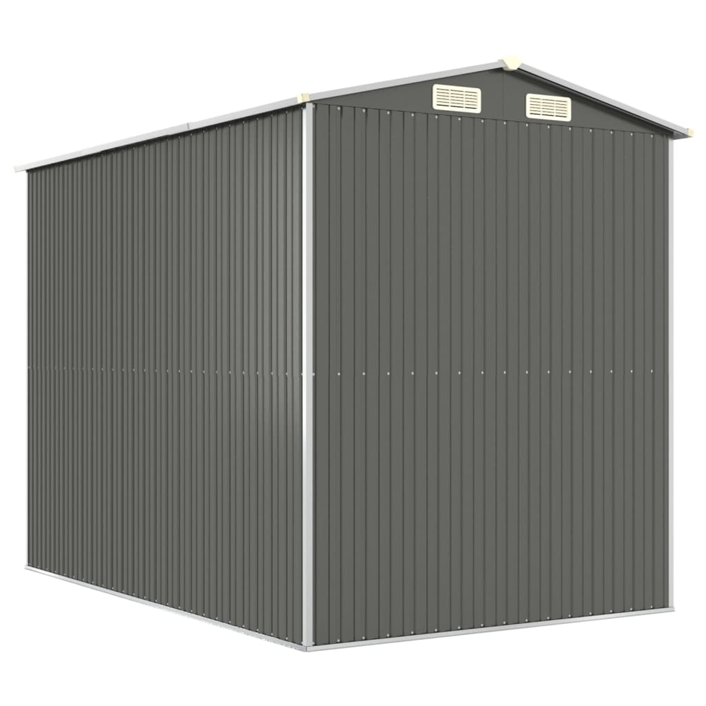 Abrigo de jardim 192x274x223 cm aço galvanizado cinzento-claro