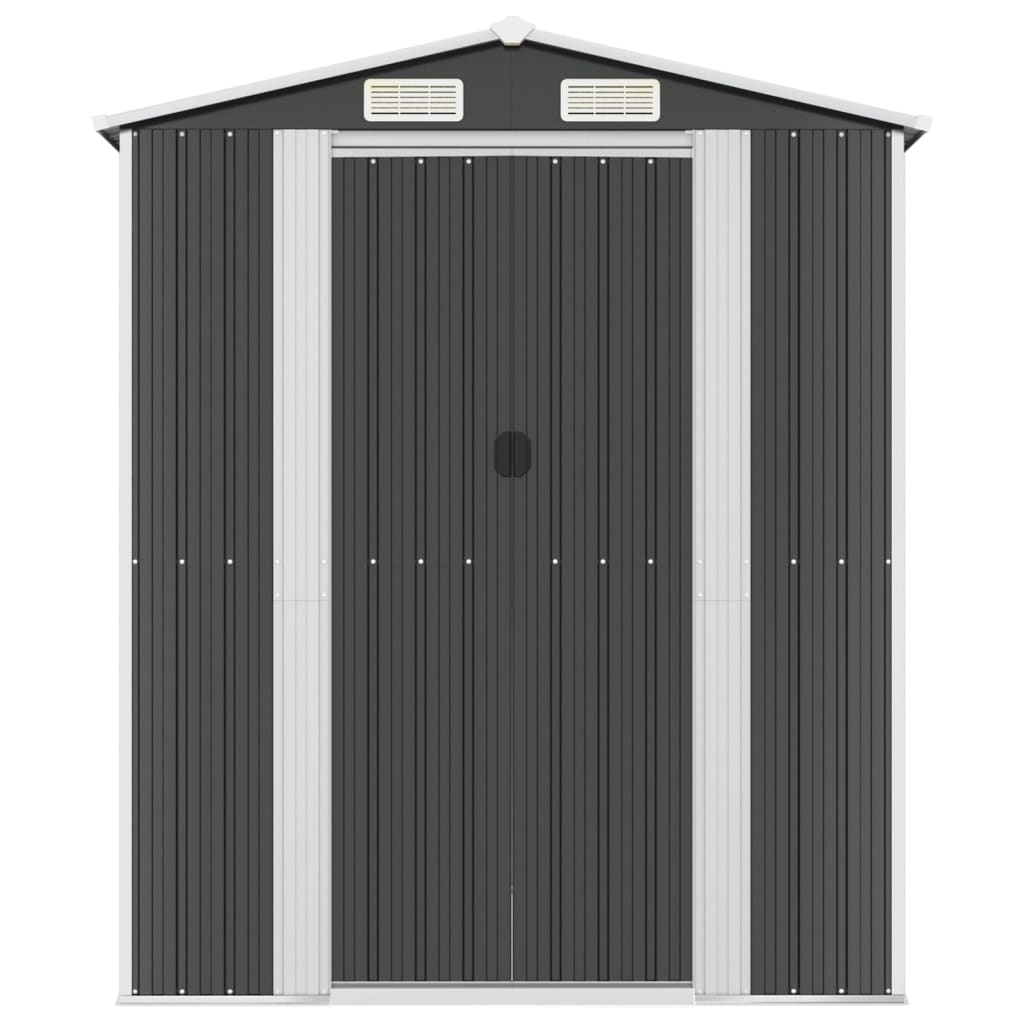 Abrigo de jardim 192x440x223 cm aço galvanizado antracite