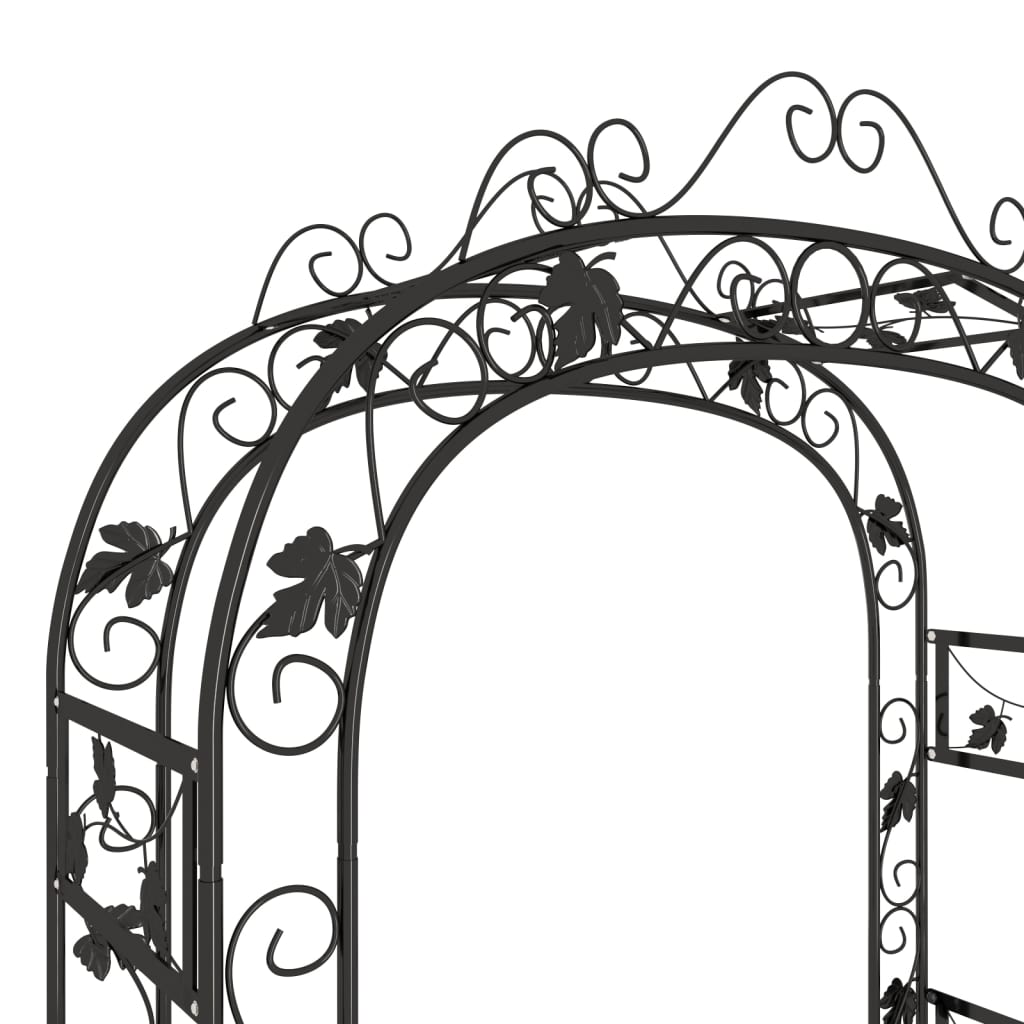 Arco de jardim 116x45x240 cm aço preto