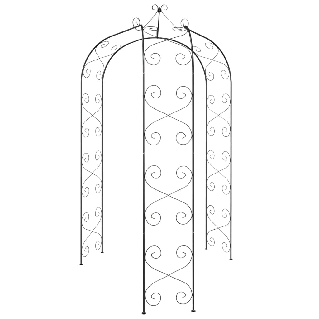 Arco de jardim Ø180x255 aço preto