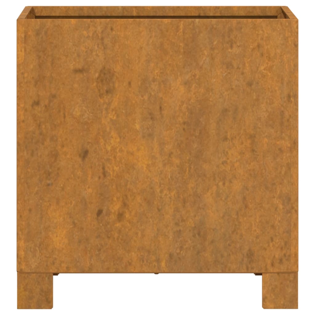 Vasos/floreiras c/ pernas 2 pcs 32x30x33 aço corten enferrujado