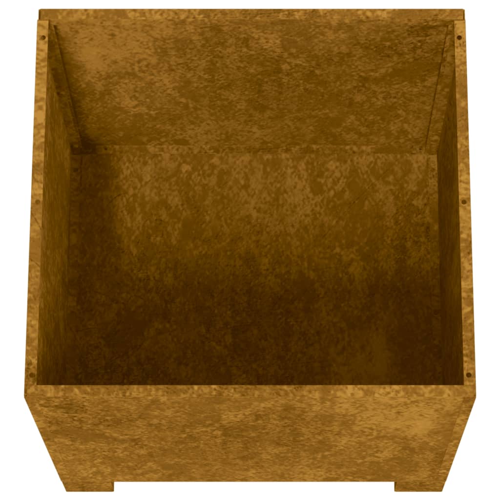 Vaso/floreira com pernas 42x40x43 cm aço corten cor enferrujado