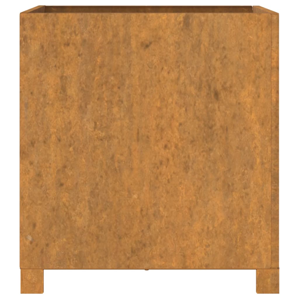 Vaso/floreira c/ pernas 2 pcs 49x47x50cm aço corten enferrujado