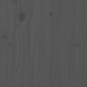 Caixa de arrumação 58x40,5x42 cm madeira de pinho maciça cinza