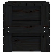 Cargar imagen en el visor de la galería, Caixa de arrumação 58x40,5x42 cm madeira de pinho maciça preto
