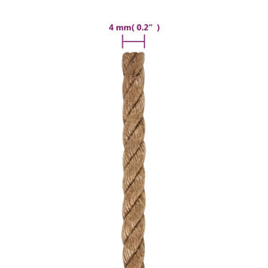 Corda de juta com 100 m de comprimento e 4 mm de espessura