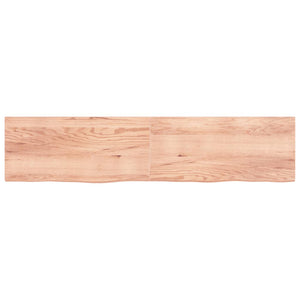 Bancada p/ WC 220x50x4 cm madeira maciça tratada castanho-claro
