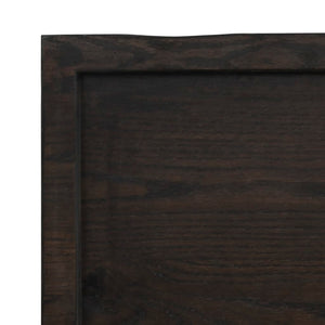 Bancada p/ WC 60x50x6 cm madeira tratada maciça cinza-escuro
