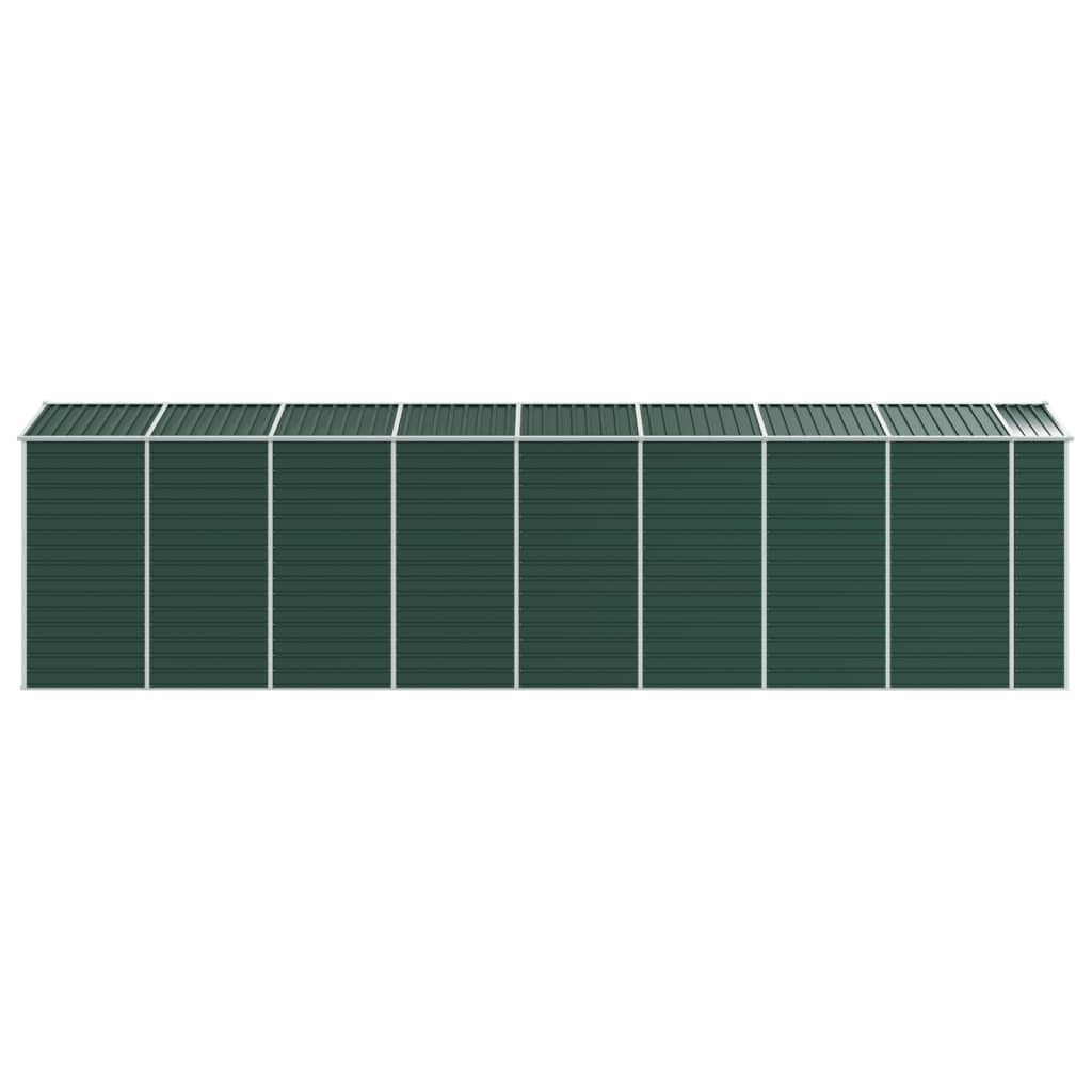 Abrigo de jardim 191x725x198 cm aço galvanizado verde