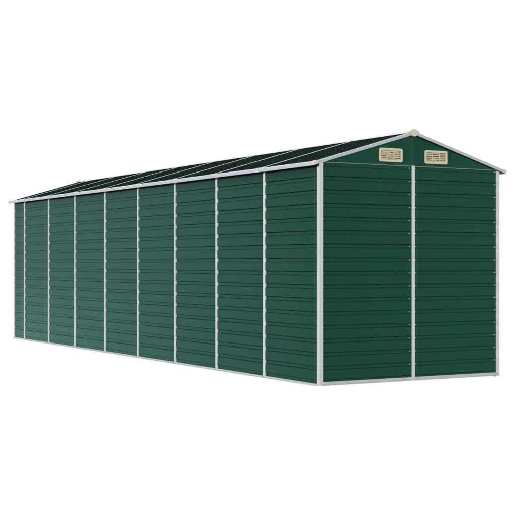 Abrigo de jardim 191x725x198 cm aço galvanizado verde