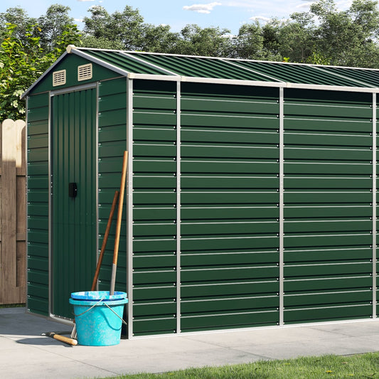 Abrigo de jardim 191x895x198 cm aço galvanizado verde