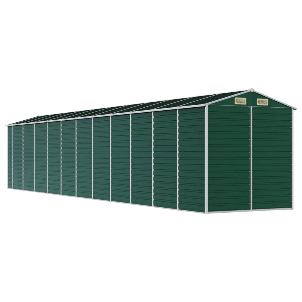 Abrigo de jardim 191x980x198 cm aço galvanizado verde