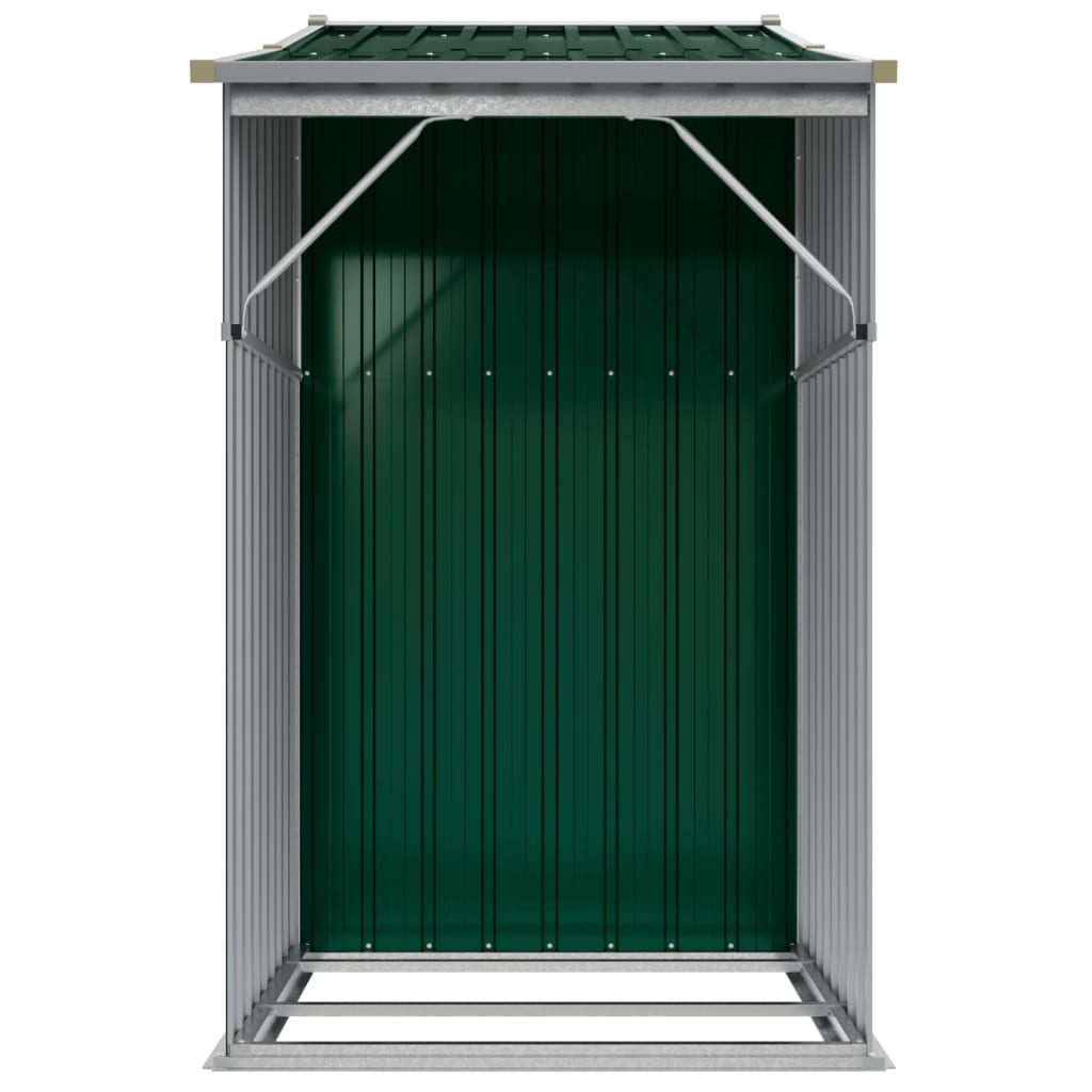 Abrigo de jardim 277x93x179 cm aço galvanizado verde