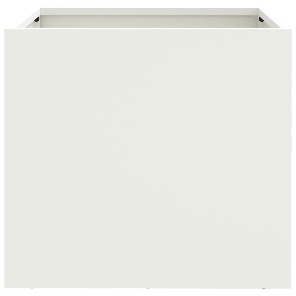 Vasos/floreiras 2 pcs 32x30x29 cm aço laminado a frio branco