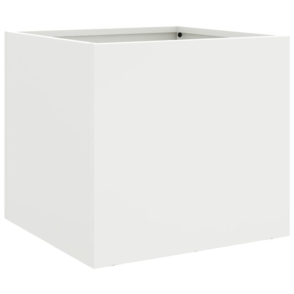 Vasos/floreiras 2 pcs 32x30x29 cm aço laminado a frio branco