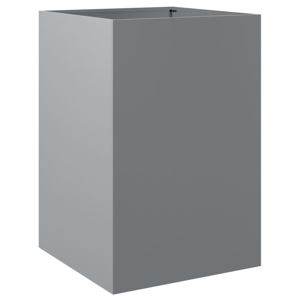 Vaso/floreira 52x48x75 cm aço galvanizado prateado