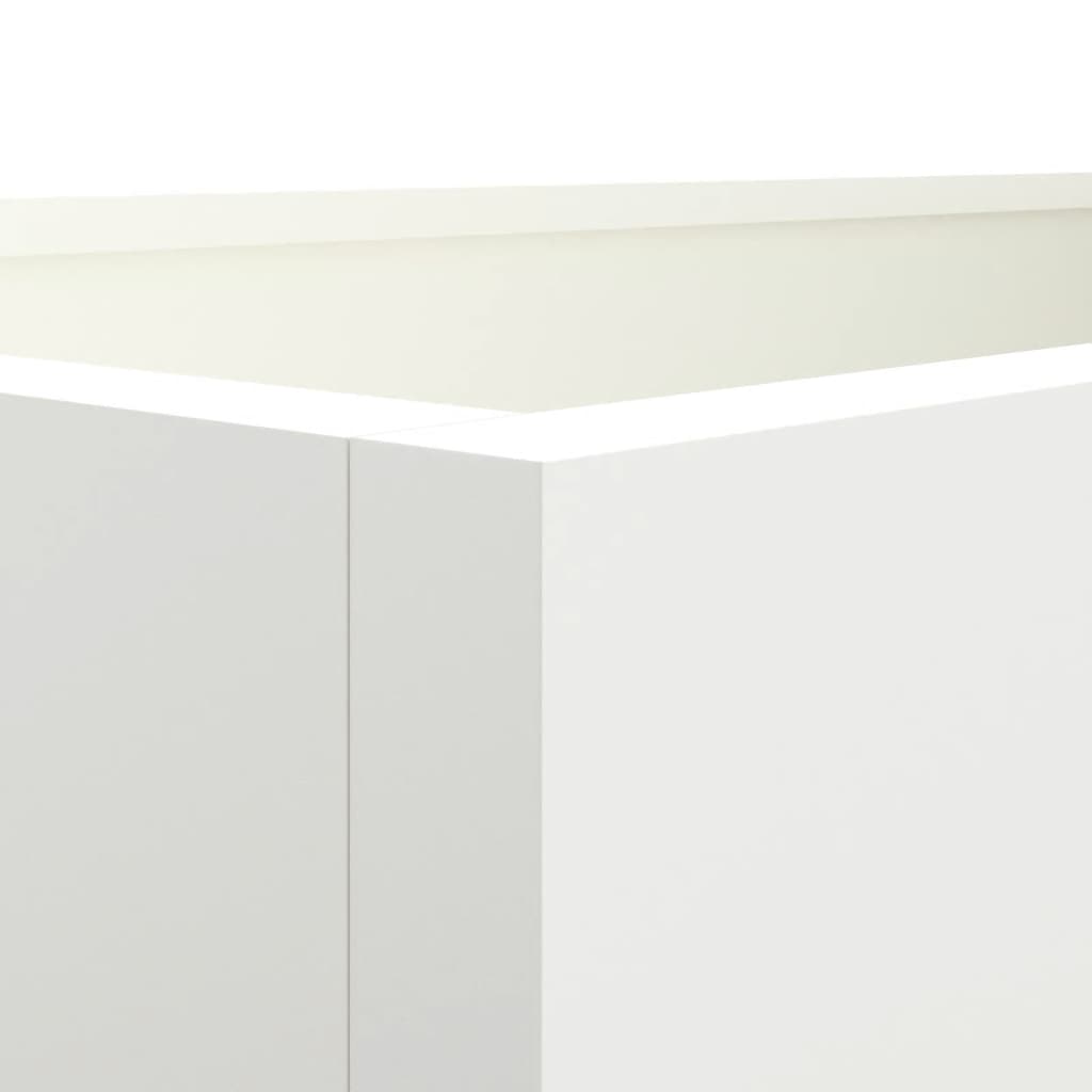 Vaso/floreira 62x30x29 cm aço laminado a frio branco