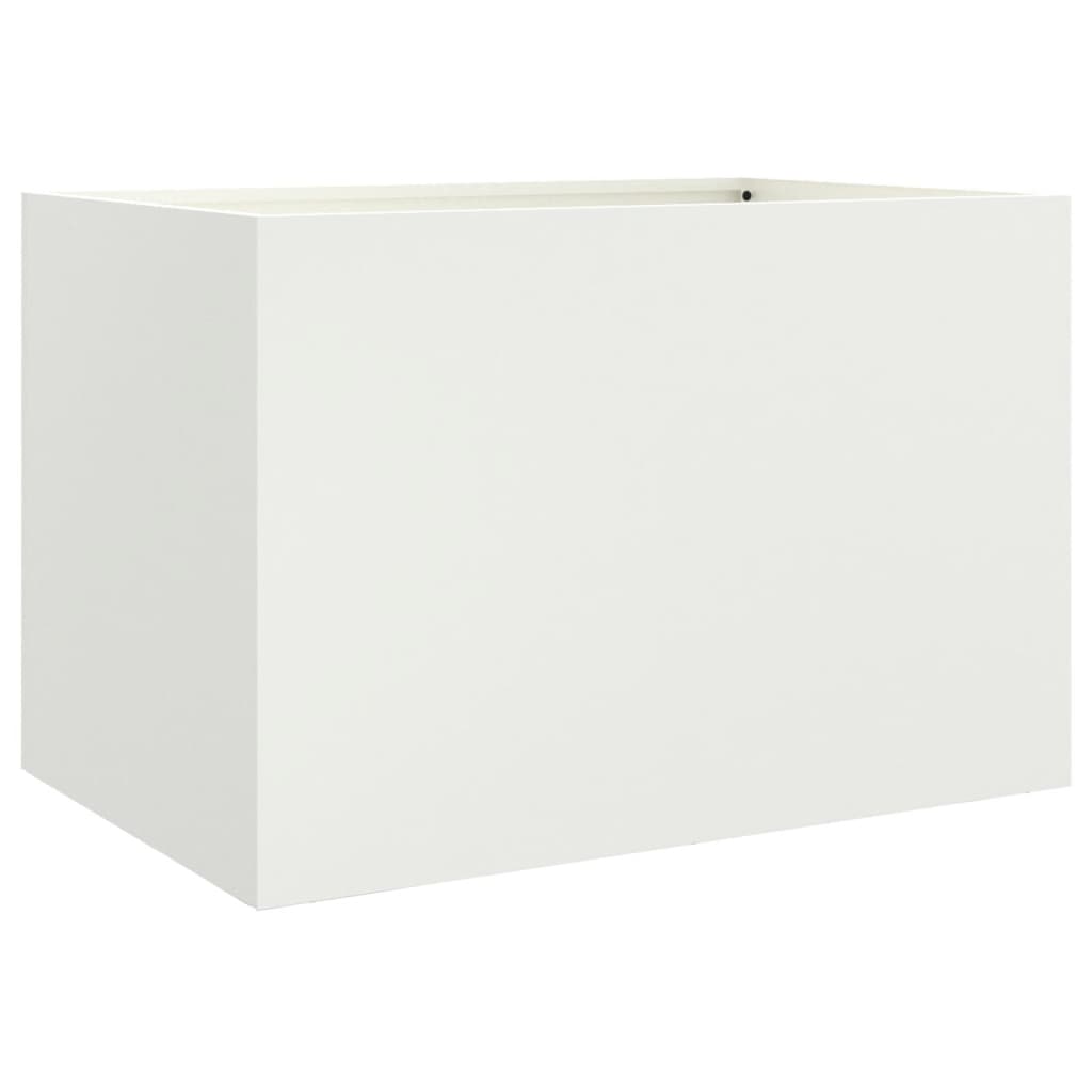 Vaso/floreira 62x40x39 cm aço laminado a frio branco