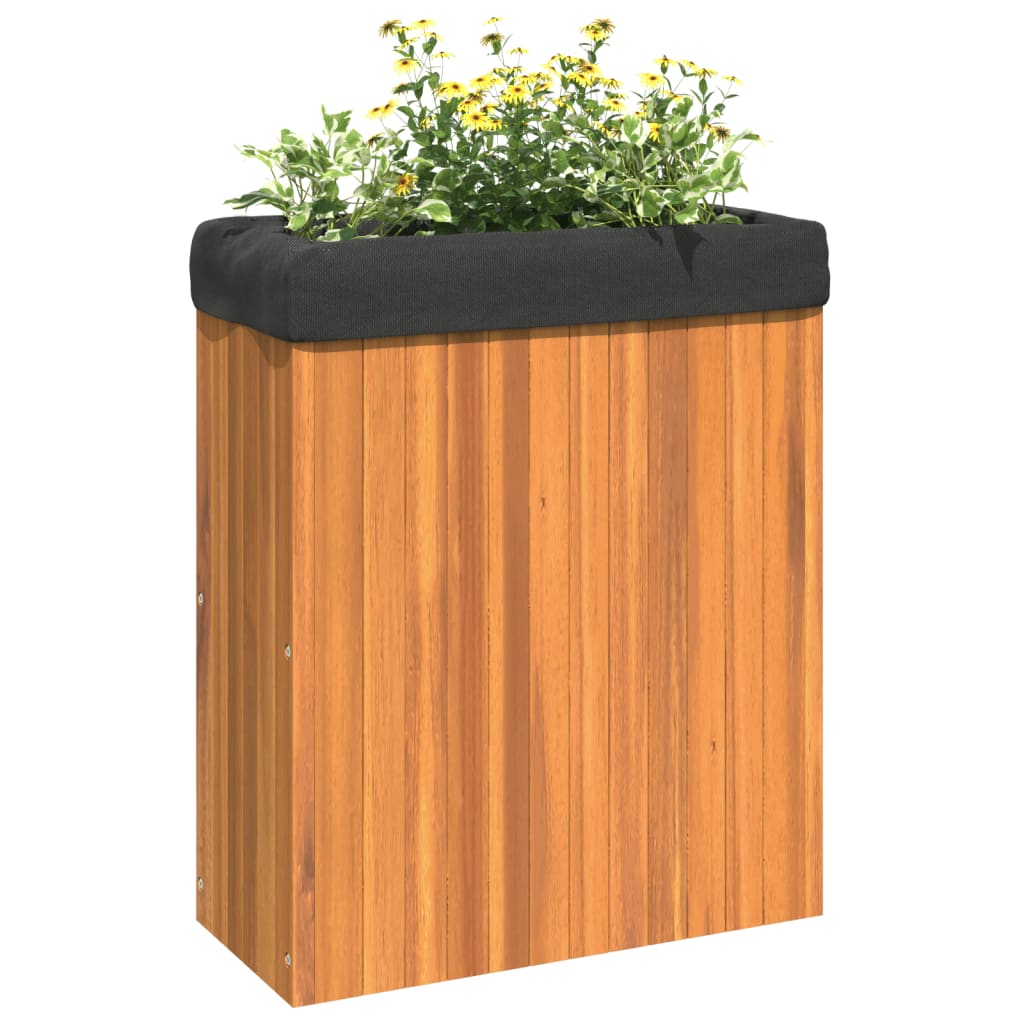 Vaso/floreira de jardim 59x27,5x70 cm madeira de acácia maciça