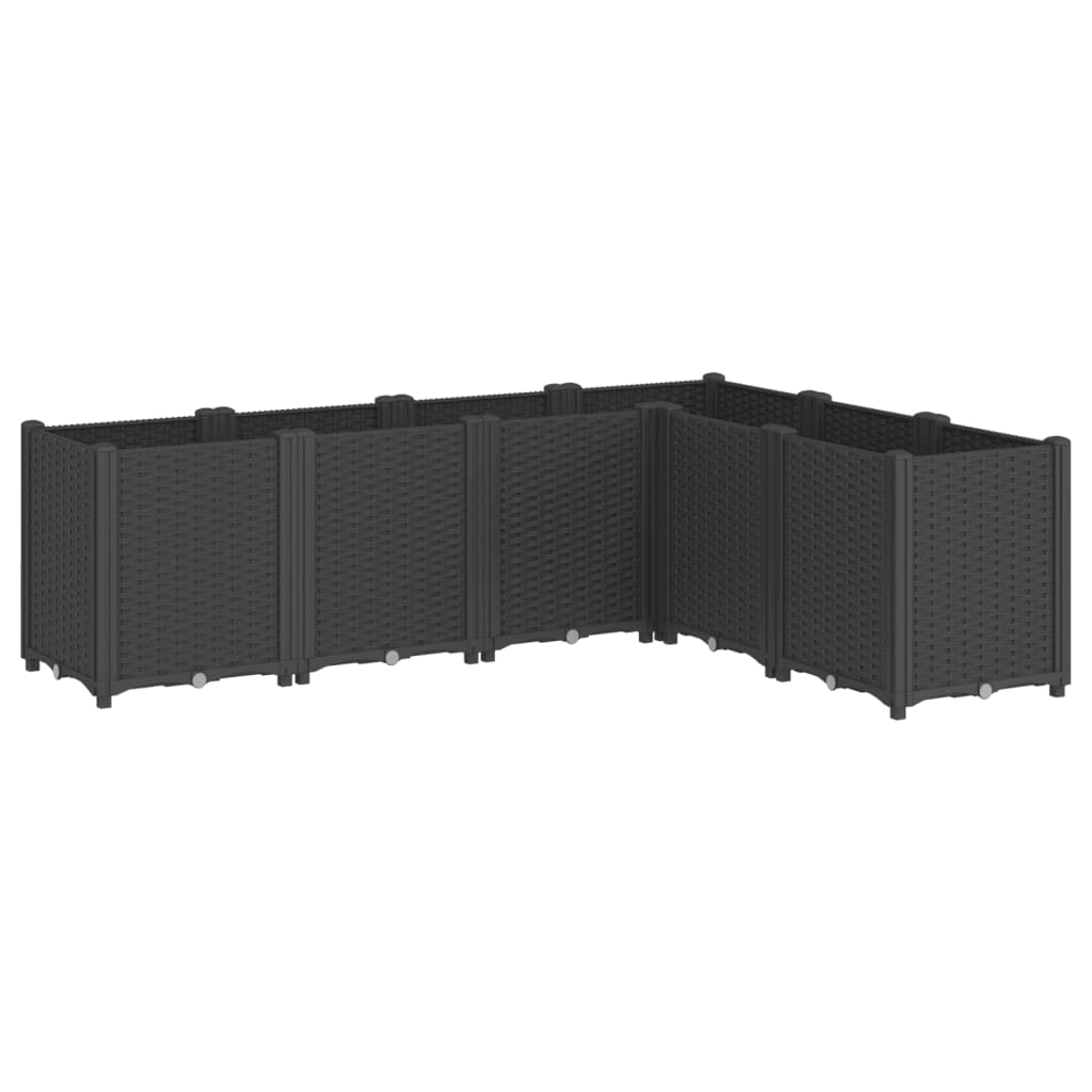 Vaso/floreira 160x120x53 cm PP preto