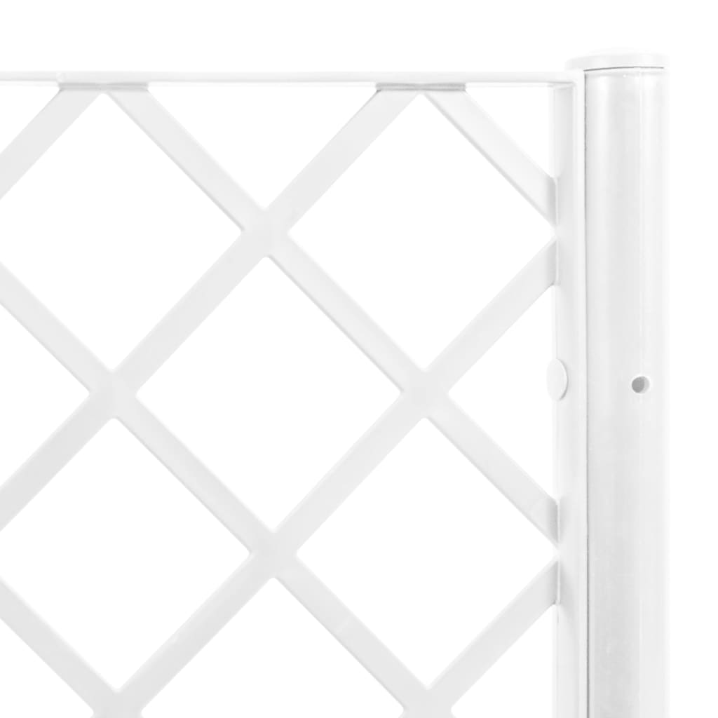 Vaso/floreira de jardim c/ treliça 160x40x142 cm PP branco