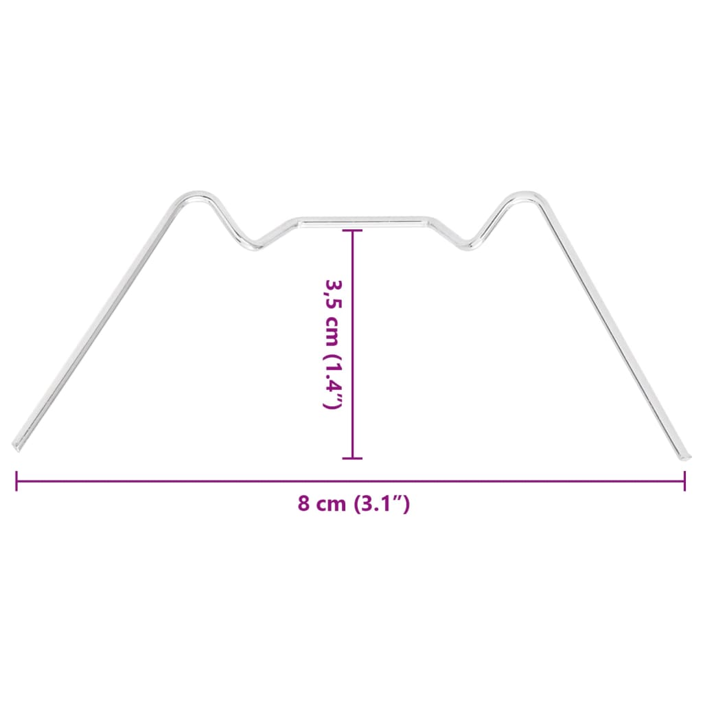 Clipes para estufa 100 pcs tipo W aço galvanizado