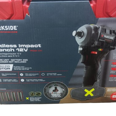 Chave de Impacto sem Fio PARKSIDE PERFORMANCE® 12 V »PPDSSA 12 A1«, Sem Bateria e Carregador