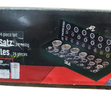 Conjunto de Soquetes PARKSIDE com 24 Peças em Caixa de Metal Robusta