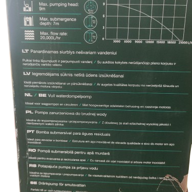 Bomba Submersível para Águas Sujas PARKSIDE »PTPS 1100 B2« B Ware