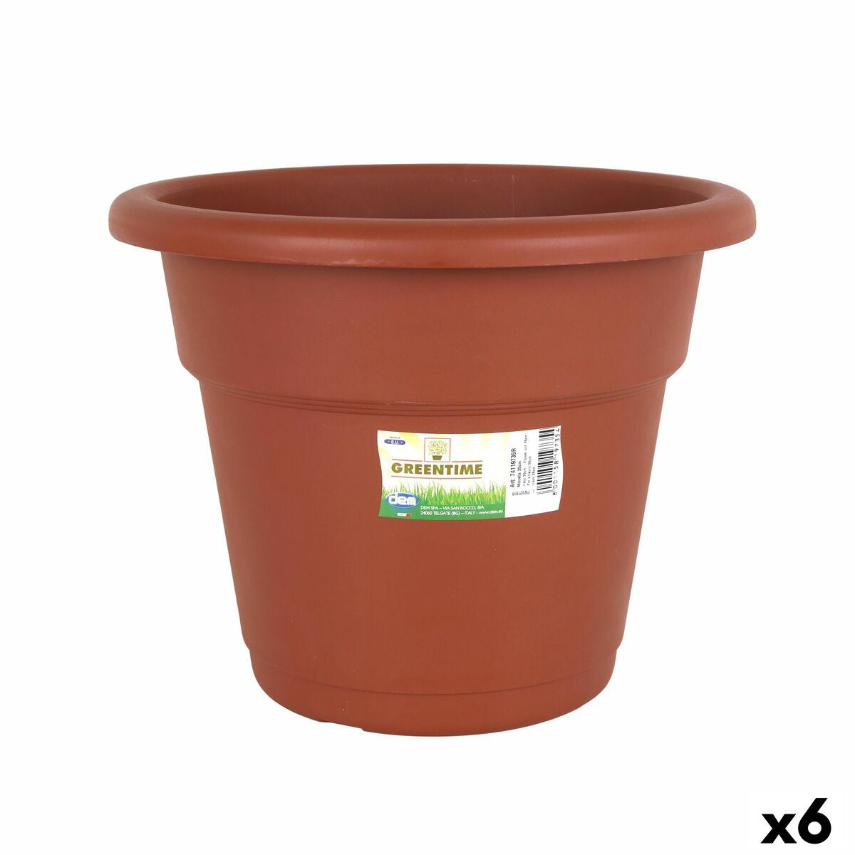 Vaso Dem Greentime Redonda Castanho ø 35 x 28 cm (6 Unidades)