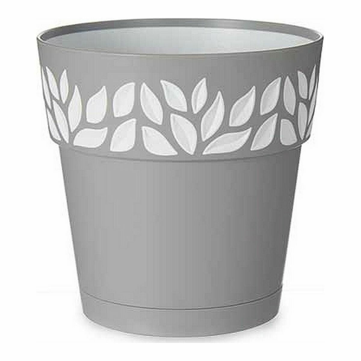 Vaso Autoirrigante Stefanplast Grigio 15 x 15 x 15 cm Bianco Plastica (12 Unità)