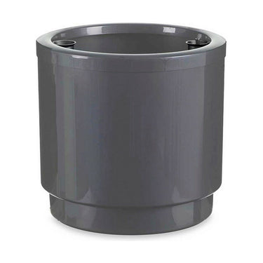 Vaso Autoirrigante Argentato polipropilene (2 Unità) (38 x 37,5 x 38 cm)