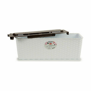 Floreira Stefanplast Branco Plástico 48,5 x 16 x 18 cm (12 Unidades)