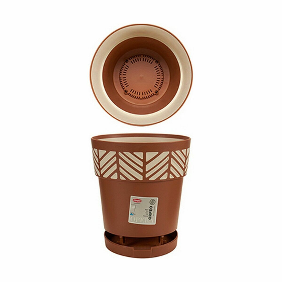 Vaso Autoirrigante Stefanplast Orfeo Terracotta Plastica 19 x 19 x 19 cm (12 Unità)