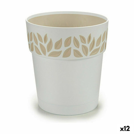 Vaso Autoirrigante Stefanplast Cloe Bianco Plastica 15 x 15 x 15 cm (12 Unità)