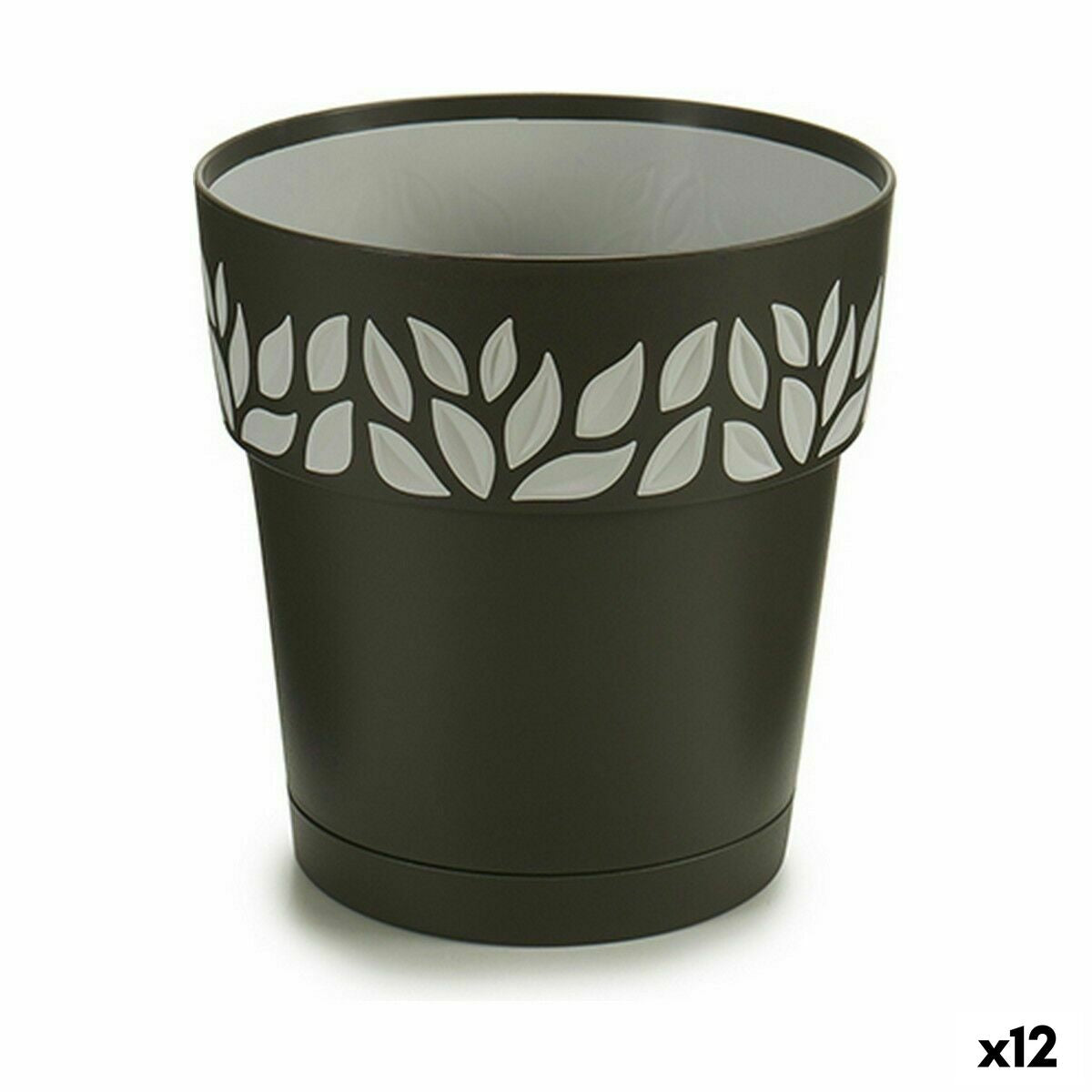 Vaso Autoirrigante Stefanplast Cloe Antracite Plastica 15 x 15 x 15 cm (12 Unità)