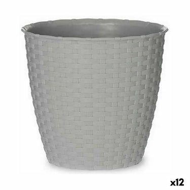 Macetero Stefanplast Gris Plástico 19 x 17,5 x 19 cm (12 Unidades)
