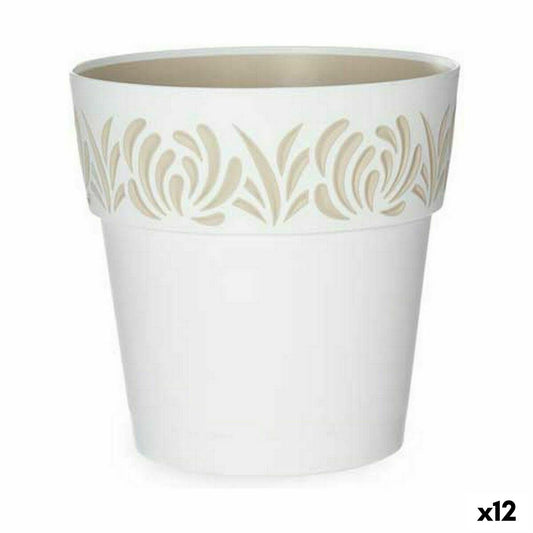 Maceta Autorriego Stefanplast Gaia Blanco Plástico 19 x 19 x 19 cm (12 Unidades)