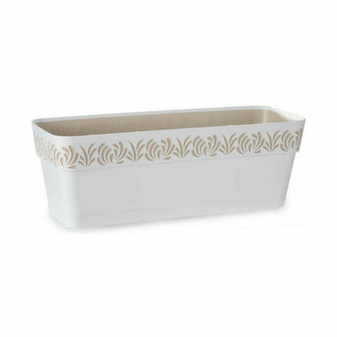 Floreira Autoirrigável Stefanplast Gaia Branco Plástico 49,5 x 17 x 19 cm (12 Unidades)