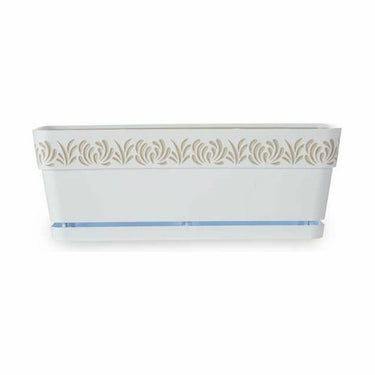 Floreira Autoirrigável Stefanplast Gaia Branco Plástico 49,5 x 17 x 19 cm (12 Unidades)